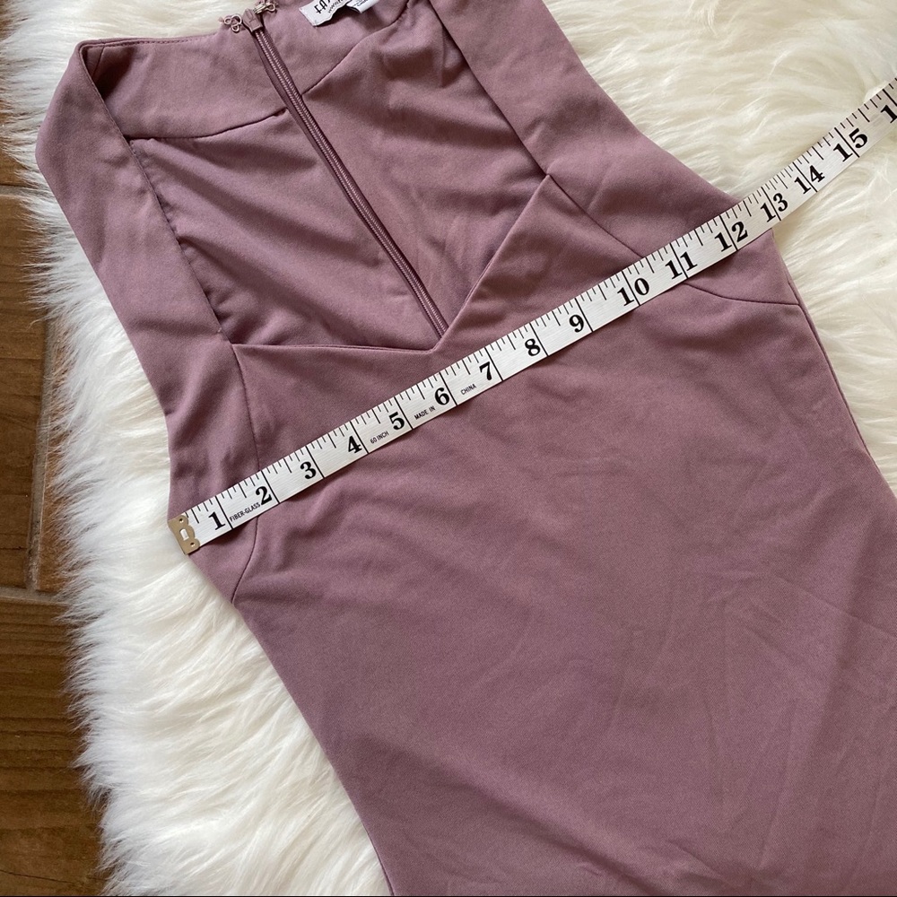 Fashion Nova Lavender Bodycon Midi Dress - Picture 6 of 10